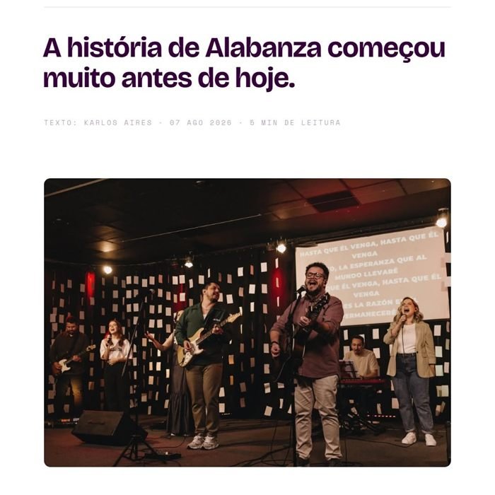 Publicação da NVFASE: A história de Alabanza começou muito antes de hoje